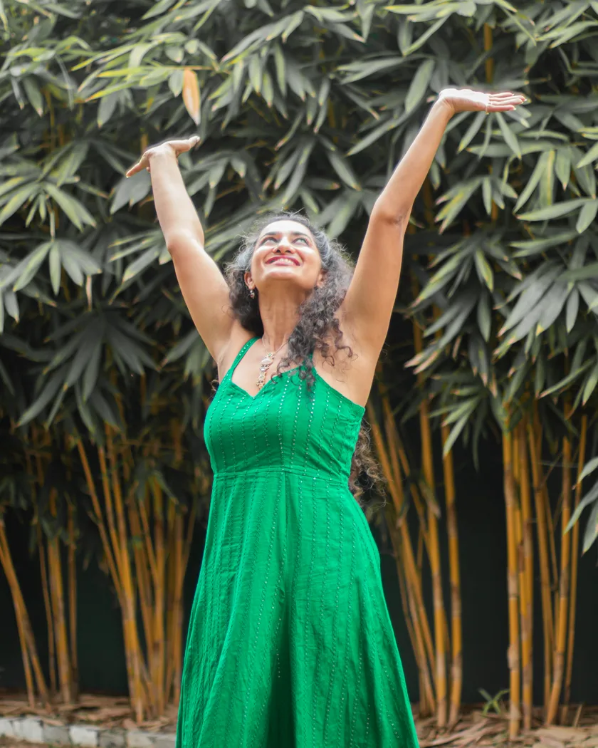 Mastani in a bamboo forest
